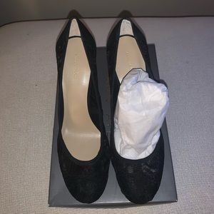 4 Inch Cloth Thick Heel Pump
